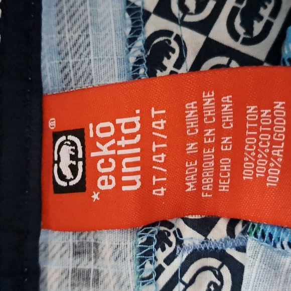 Ecko Unltd boys size 4T plaid cargo shorts New - Picture 3 of 4